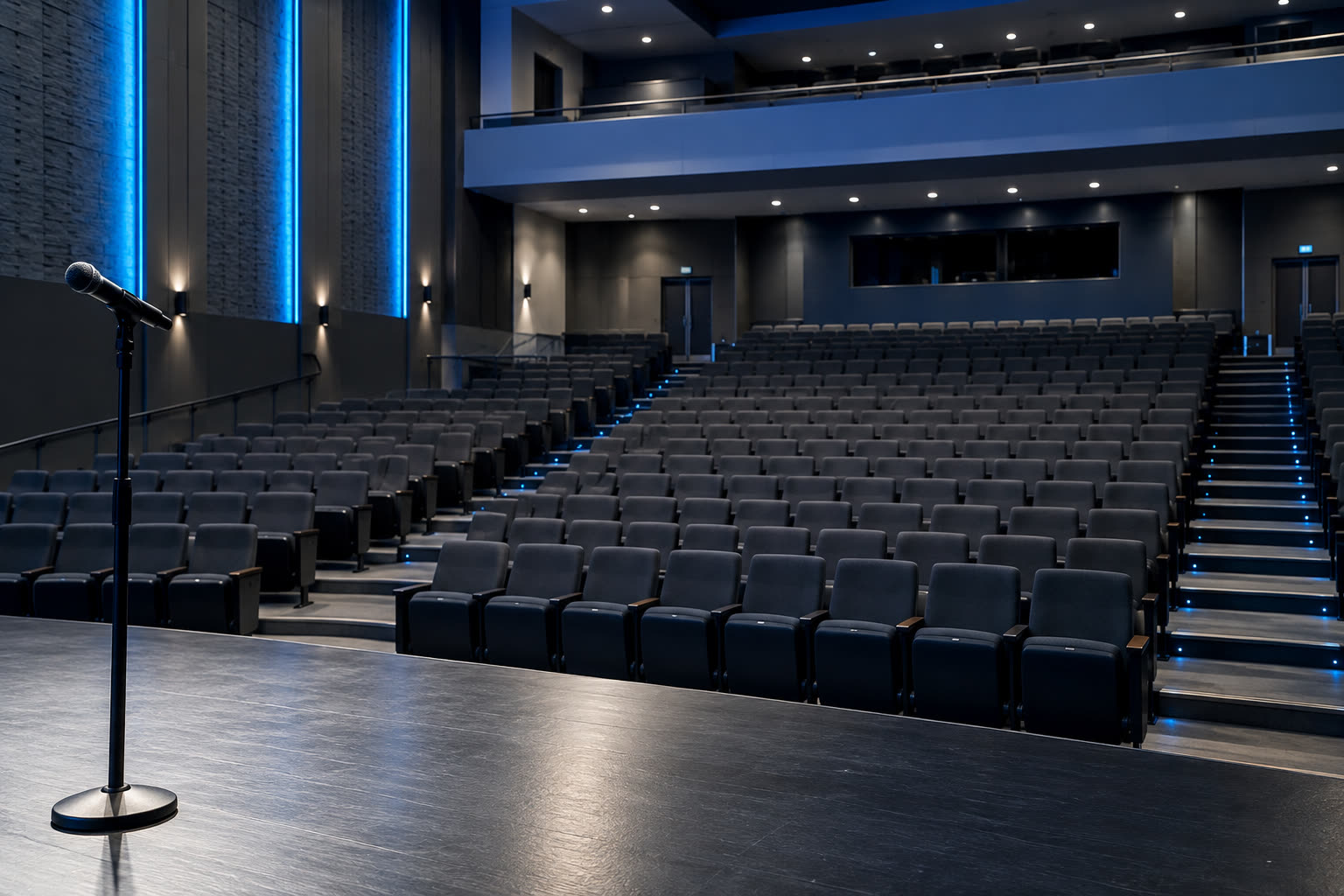 Illustrative auditorium viewed from the stage